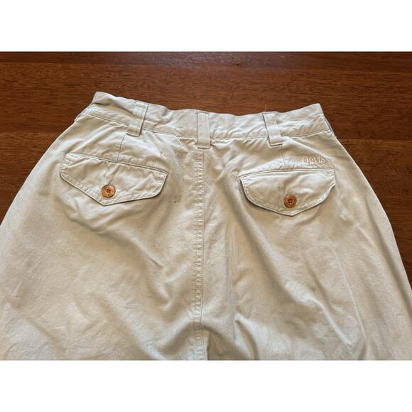 Size 8 Orvis Hunting Pants Double Knee Brushguard Khaki Chino Work - Picture 12 of 15